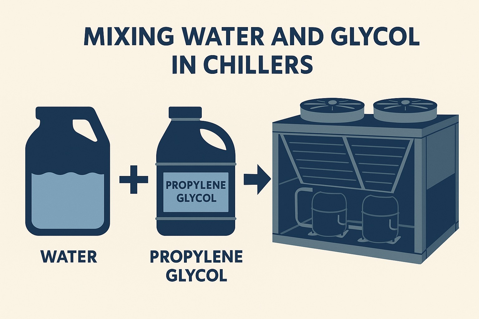 بررسی کامل آب و ترکیب آب و گلیکول در چیلرها