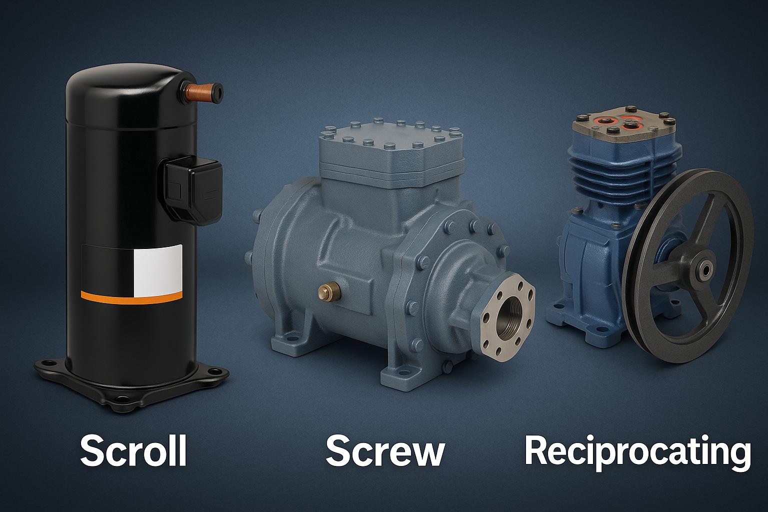 تفاوت کمپرسور اسکرال،اسکرو و پیستونی، کدام کمپرسور مناسب تر است؟