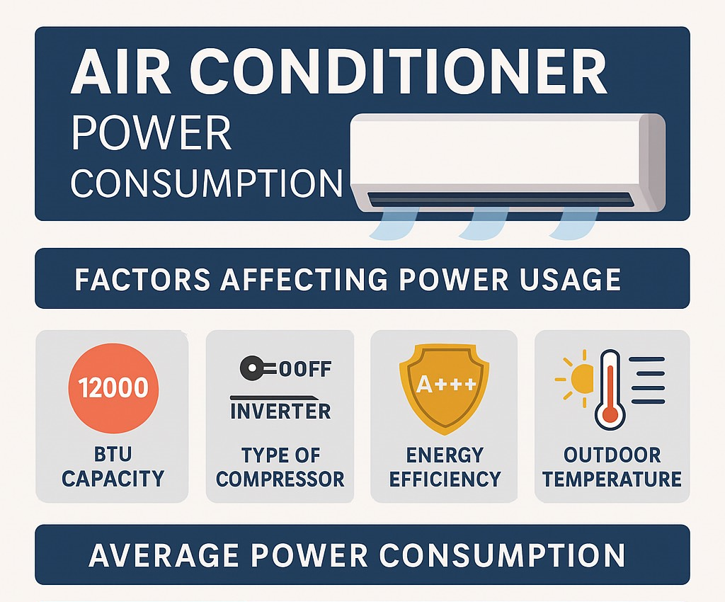 بررسی مصرف برق کولر گازی‌ها