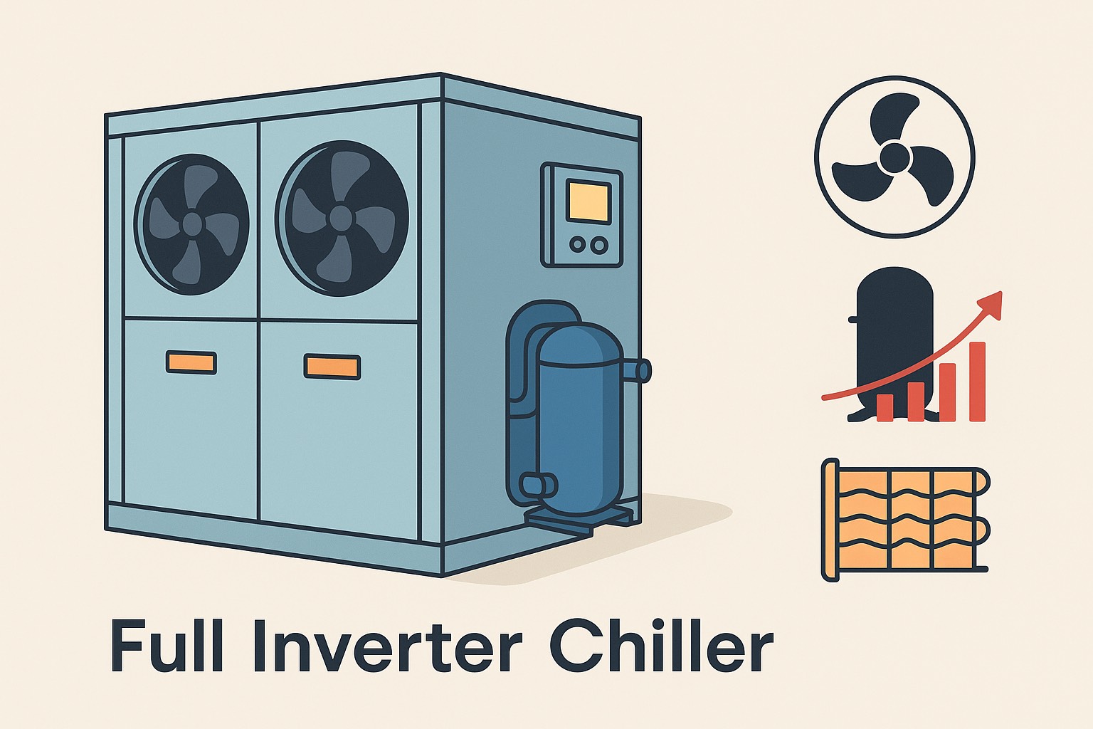 چیلر فول اینورتر چیست؟بررسی تخصصی عملکرد،مزایا و تفاوت با چیلر معمولی